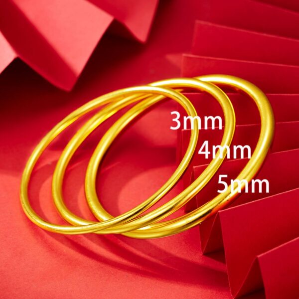 Element Gold-Finish Fashion Jewelry - Polished Closed Circle Heritage Craftwork Sleek Band Solid Bracelet