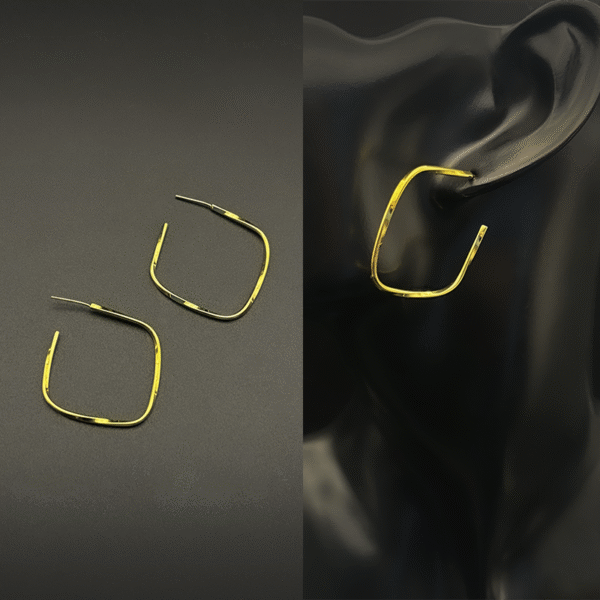 Cellula Large Diamond-Shaped Hoop Earrings