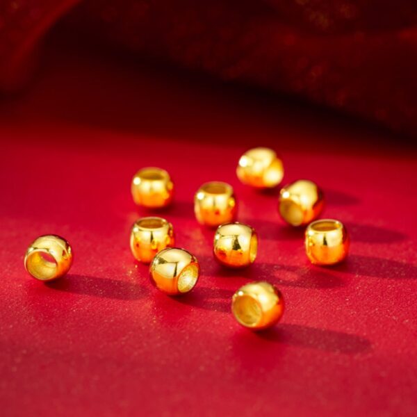 Gold Tone Alloy Beads 4 Sizes (5mm 6mm 6.5mm 8.5mm) - Never Fade Spacer Beads for Bracelet Necklace Making, Factory Wholesale